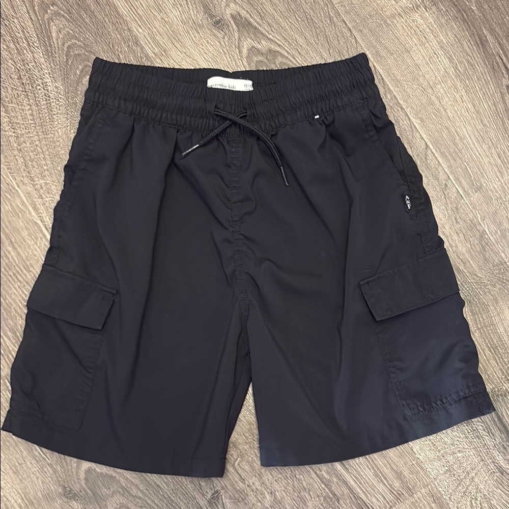 Boys Abercrombie Black Cargo Shorts